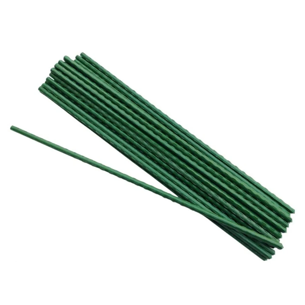 Plastic Coated Steel Pipe Gardening Stakes, Supports Indoor Plants Flowers and Vegetables, 16 \