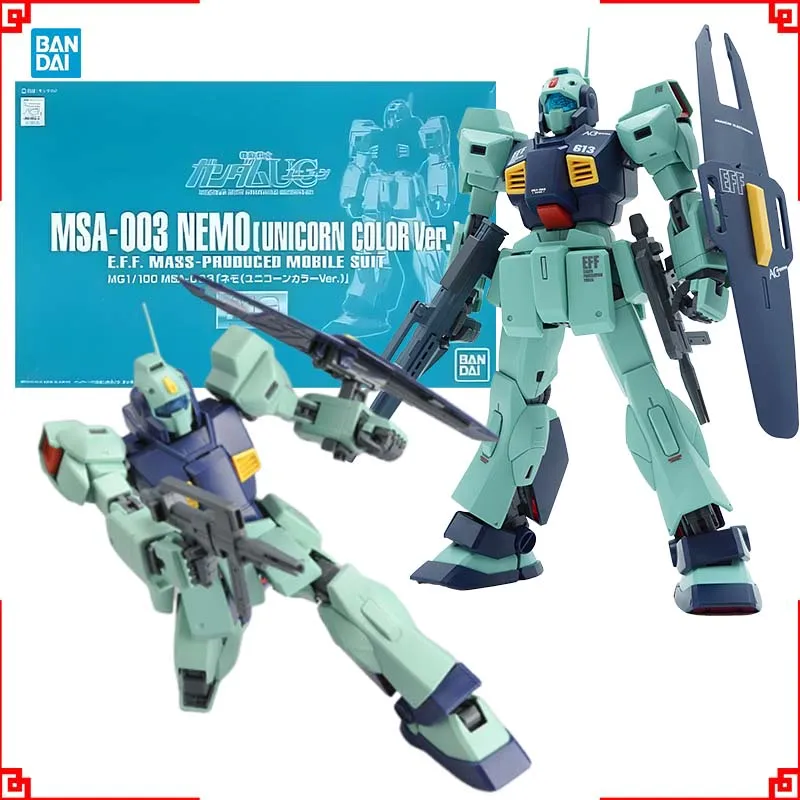 

Bandai Gundam Model Kit MG Nemo Unicorn Color Anime Figure Gunpla Building Kit Gundam Collectibles Action Figures Toys Boys Gift