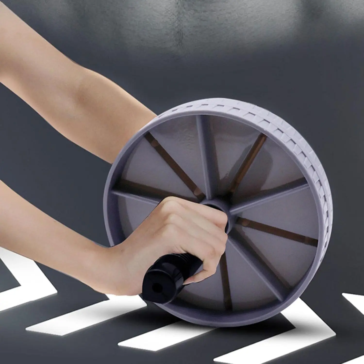 عجلة البطن |   عجلة دوارة لتمارين البطن المحمولة مع مقبض، أسطوانة تمرين البطن للتدريب الأساسي الفعال والمنزل ب