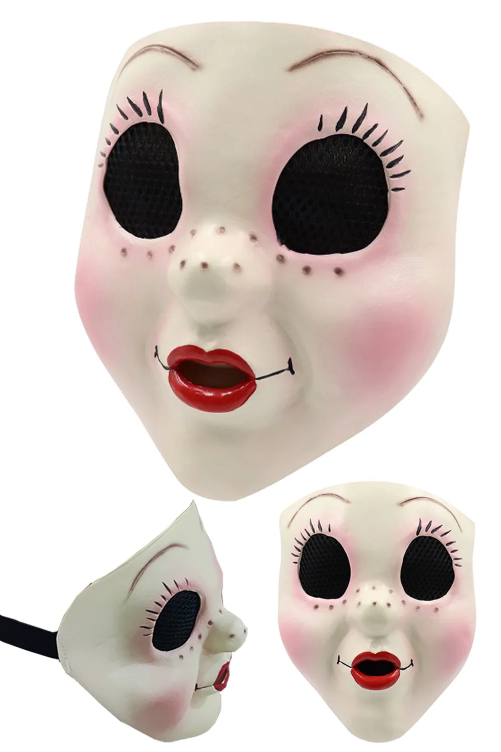 Killer Dollface Mask Cosplay Costume Accessories Movie The Strangers Role Play Headgear Face Mask Helmet Suit Props Halloween