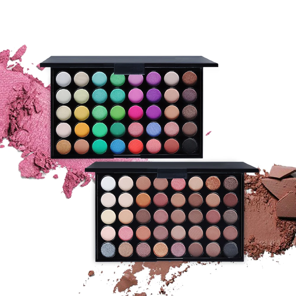 Eyeshadow Palette 9/12/29/40 Colors with Mascara/Eyebrow Pencil/Eyeliner Pigments Earth Color Waterproof Long Lasting Cosmetics