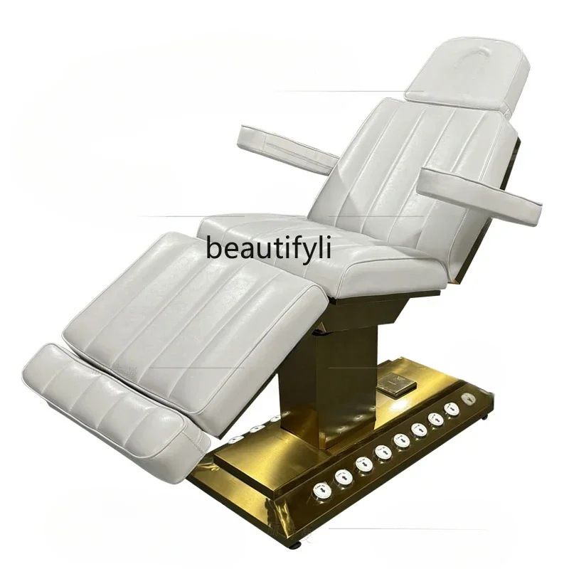 Electric Plastic Bed Beauty Salon Special Facial Bed High-End Light Luxury European and American Style Beauty Electric Bed