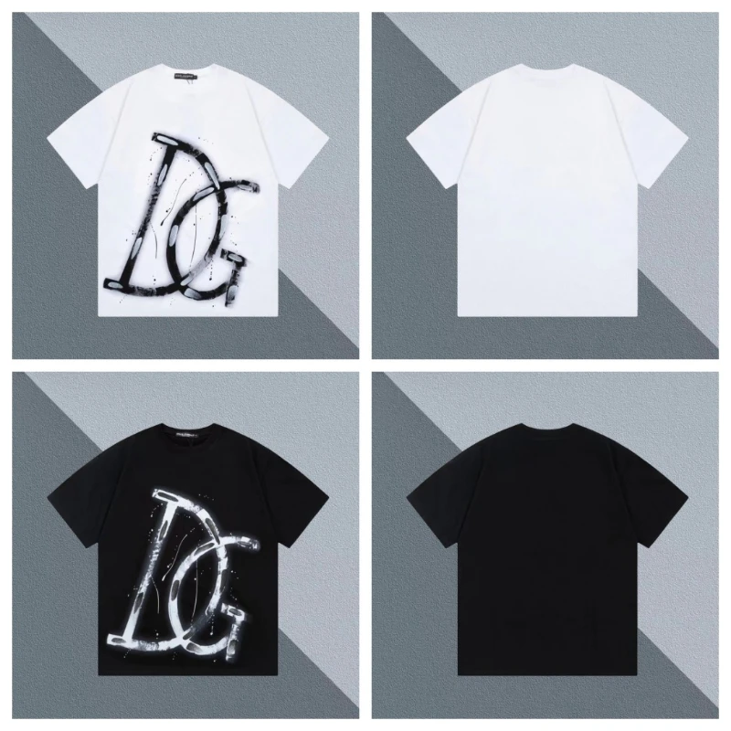 

European and American Sizes Oversized Men's Plus Tees & Polos Round Neck Printed Polar Style Summer Wear with Street Pure Cotton