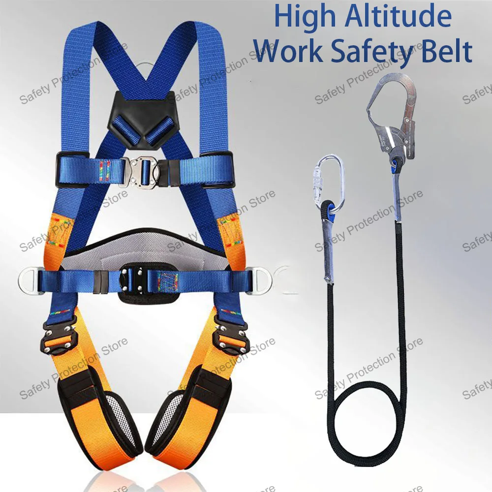 

High Altitude Work Safety Harness Five-point Full Body Safety Belt Outdoor Rock Climbing Training Construction Protect Equipment