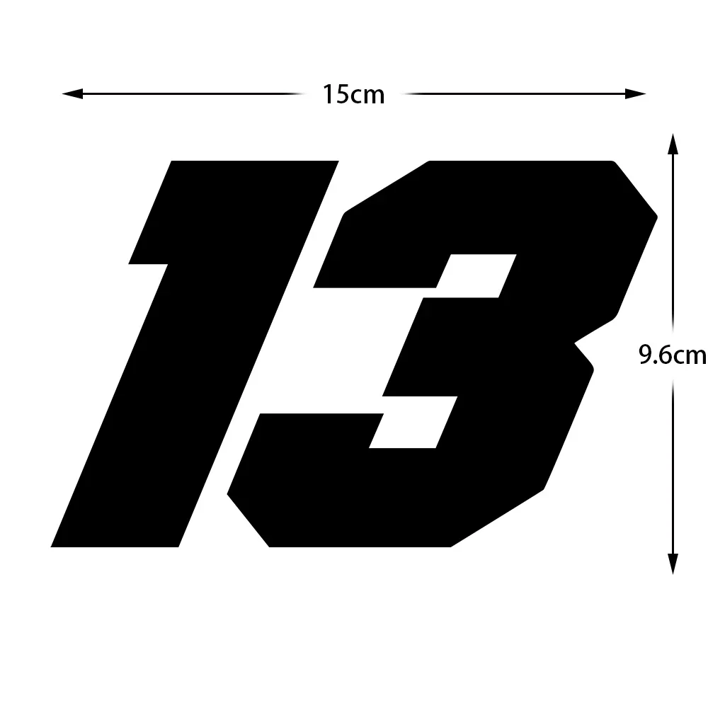 Number 13 Reflective Moto Stickers Decor Motorcycle Scooter Auto Body Windshield Helmet Decal Accessories for Kawasaki Aprilia