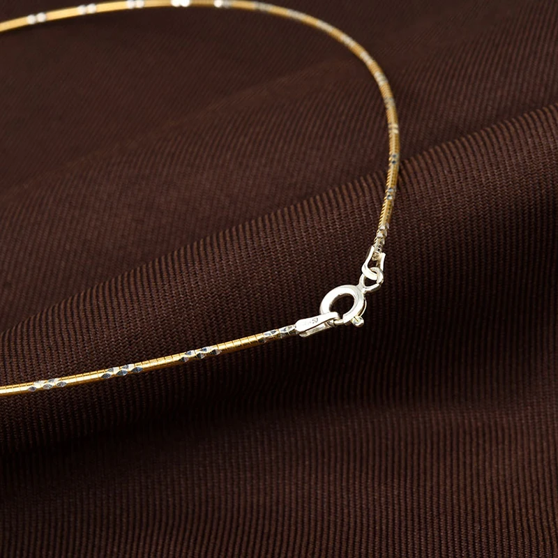MIQIAO Torques 925 Sterling Silver Necklace Chain Color Separation Necklaces Woman Trend 2024 Jewelry Female Choker High Quality