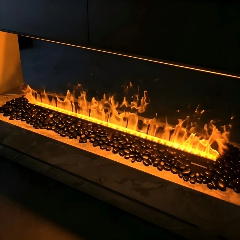 Chimenea de vapor de agua con 9 configuraciones de velocidad de llama, ajusta la velocidad del fuego a tu preferencia, tecnología de vapor para chimenea