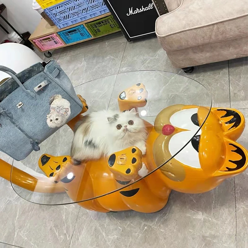 Creative designer cute animal shaped table cartoon fiberglass reinforced plastic coffee table model room small unit