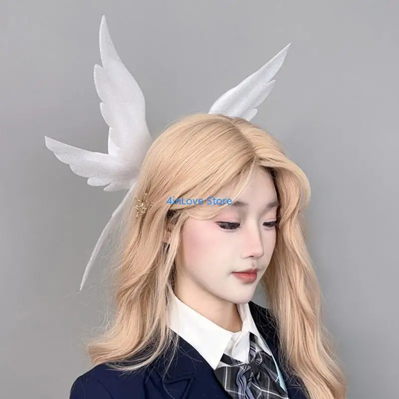 T4MD Anime Angel Wing Headwear Party Accessory Hair Styling Hair Clip For Women Girl - view 3