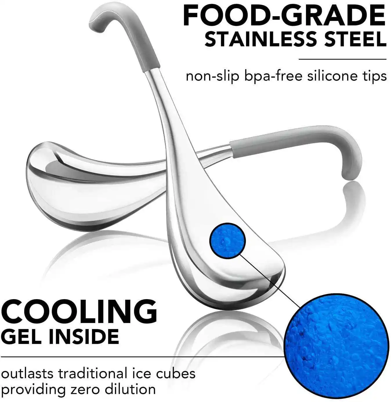 Ice Globes Facial Skin Care Tools for Women Face Eyes, Stainless Steel Face Beauty Cryo Sticks ,Cooling Spa Globes Cold Roller