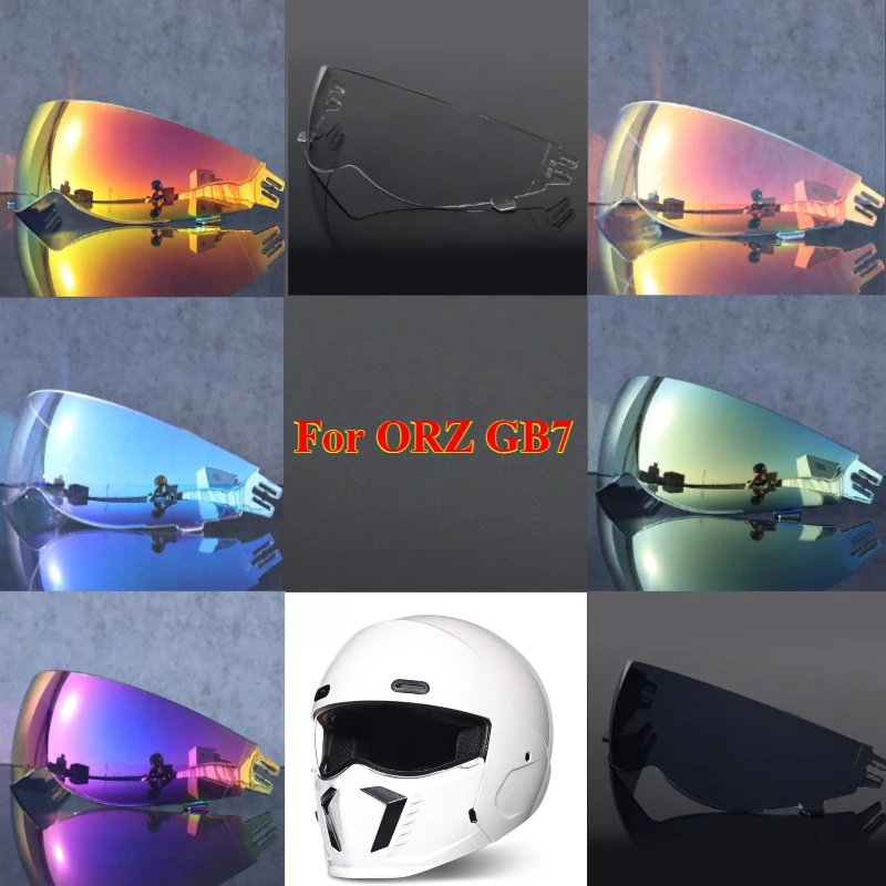

1PCS For ORZ GB7 Helmet Lens Night Vision Transparent High-definition Brown Sun Protection and UV Protection Helmet Windshield