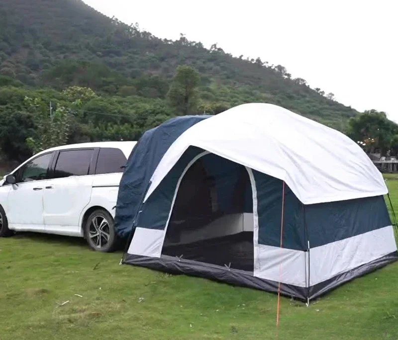 Outdoor rear tent camping double-deck SUV car roof side arbor park tent