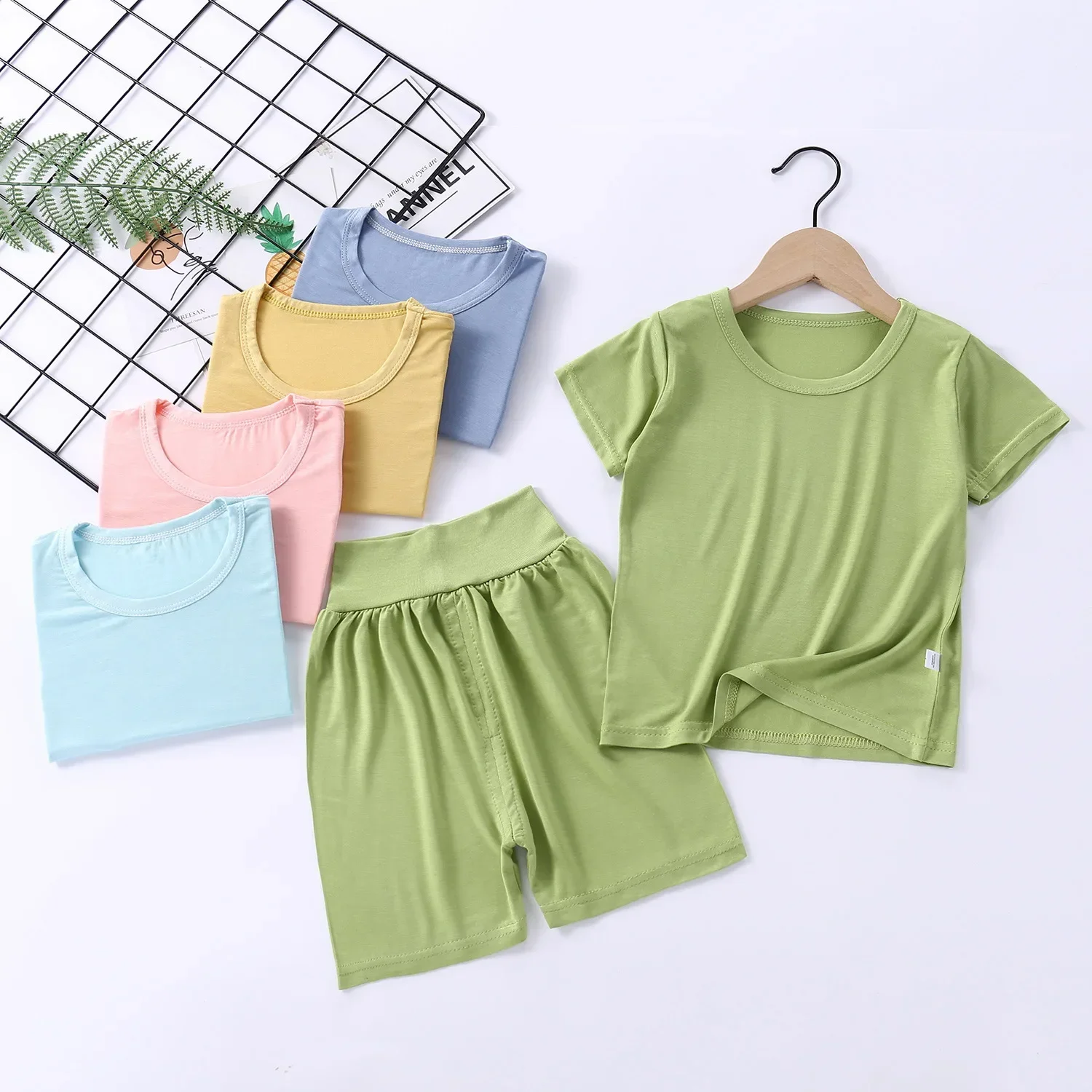 Ropa de Primavera Verano para niñas, conjuntos de Pijamas para niños, ropa de casa de Modal, ropa de dormir de Modal, ropa de interior para niños, traje de Pijamas