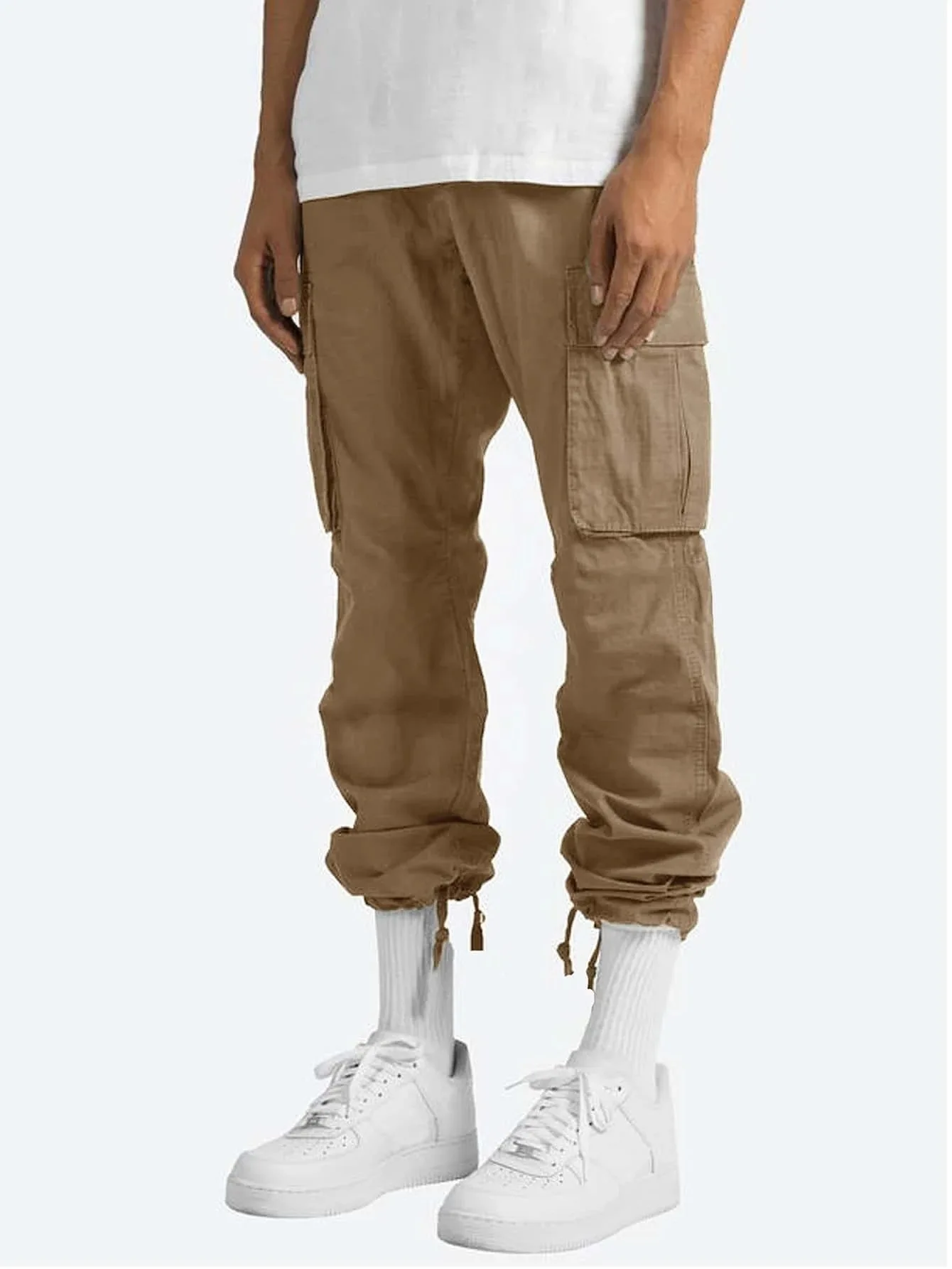 Sommer Neue Herren-Arbeitshosen Europäischer und Amerikanischer Stil mit Kordelzug und Mehreren Taschen Lässige Hosen – Detail 2
