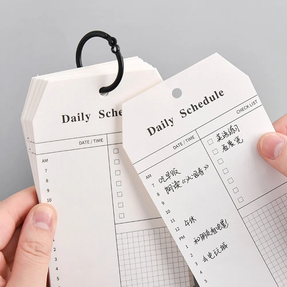 

4Pcs Stylish Ring-Bound Schedule Notepad for Diary Travel Journal Creative Writing Idea List Planning Organization Gift