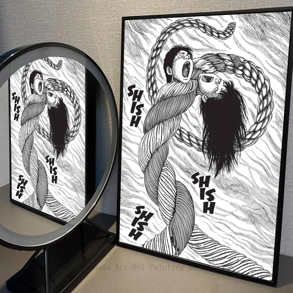 NONE 1PC Japan T-Tomie Poster Selbstklebende Kunst Wasserdichte Papier Aufkleber Kaffee Haus Bar Zimmer Wand Dekor 6
