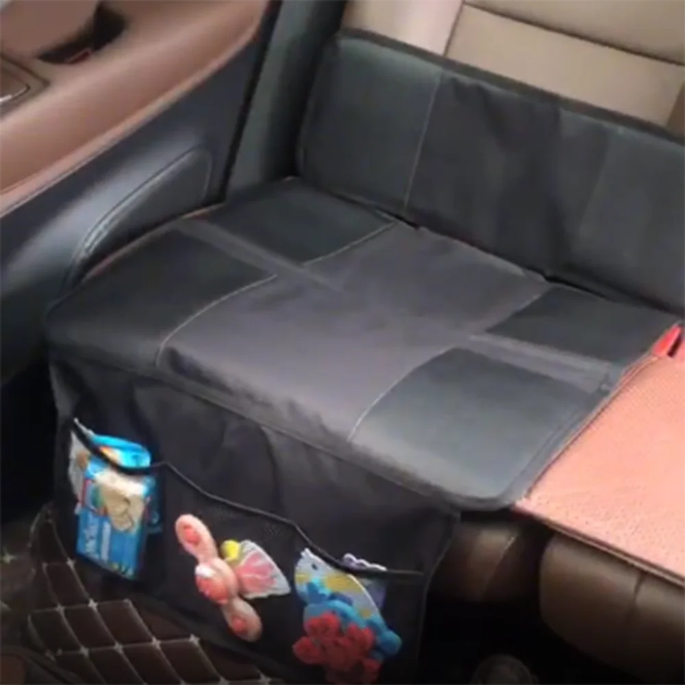 Car Seat Protector for Baby Child Car Seats- Auto Seat Cover Mat, Protective Non- Slip Car Seat Cover Pad with Mesh Pockets
