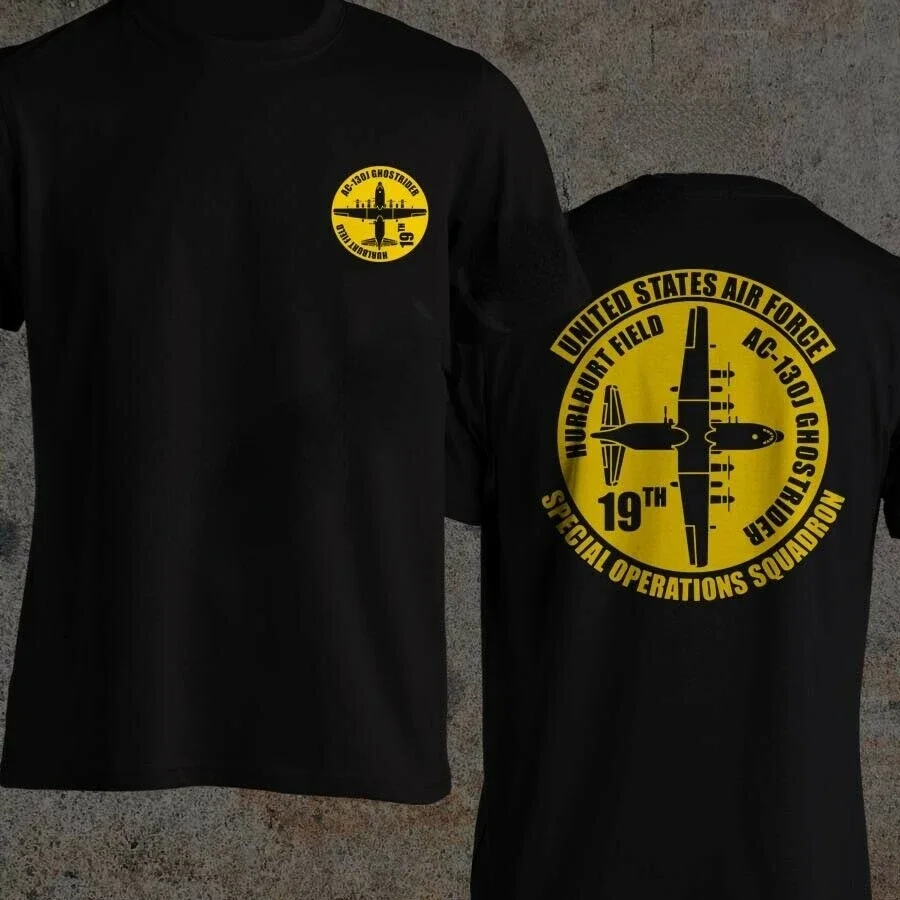 Special Operation Squadron 19th AC-130J Ghostrider T-Shirt Short Sleeve Casual 100% Cotton Shirts