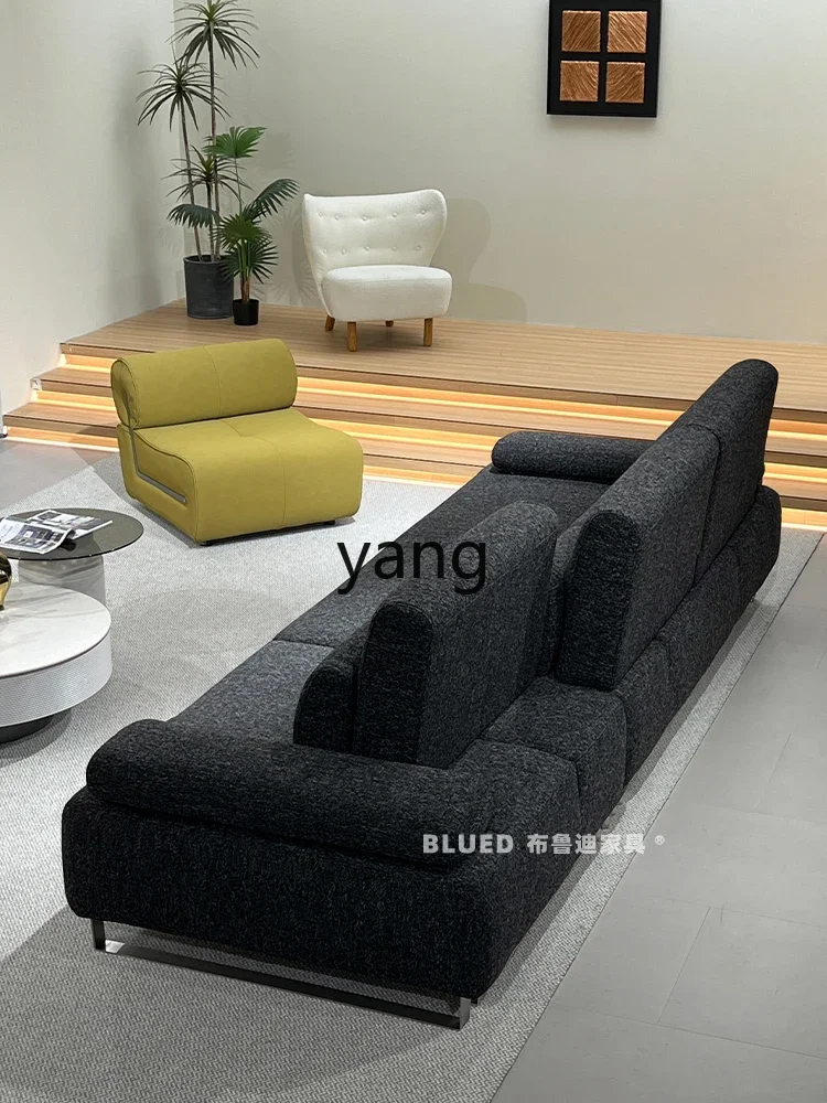 LMM sofá de tecido de algodão e linho linha reta pequeno apartamento encosto móvel ajustável doméstico de um personagem