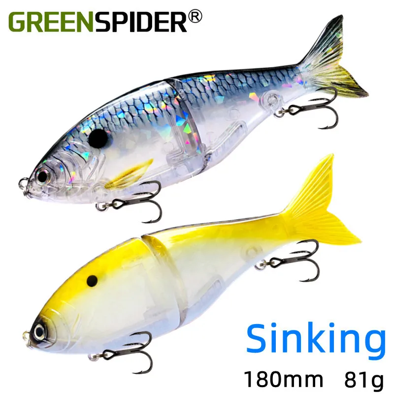 2022 New Coming 18cm 82g Sinking Glide Bait Fishing Lures Jointed Swim Bait Rattle Balls Inside Wobblers Pesca Slide Sea River