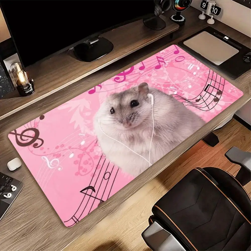 Musical Golden Retriever Dog Mouse Pad Large Anti-Slip Rubber Gaming MousePad Durable Stitched Edge for Office Gaming Desk Mats