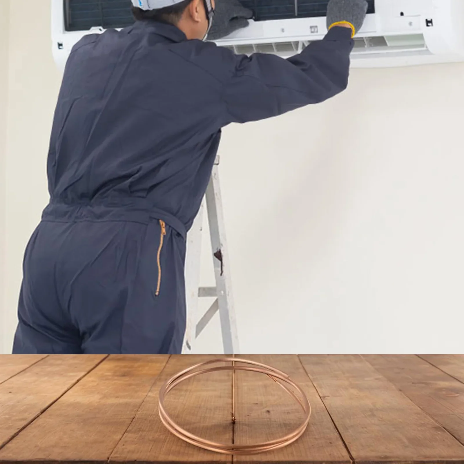 

Легко изгибаемая медная трубка, как показано на рисунке. Труба для кондиционирования воздуха. Гибкая медная труба. Эффективное использование пространства.