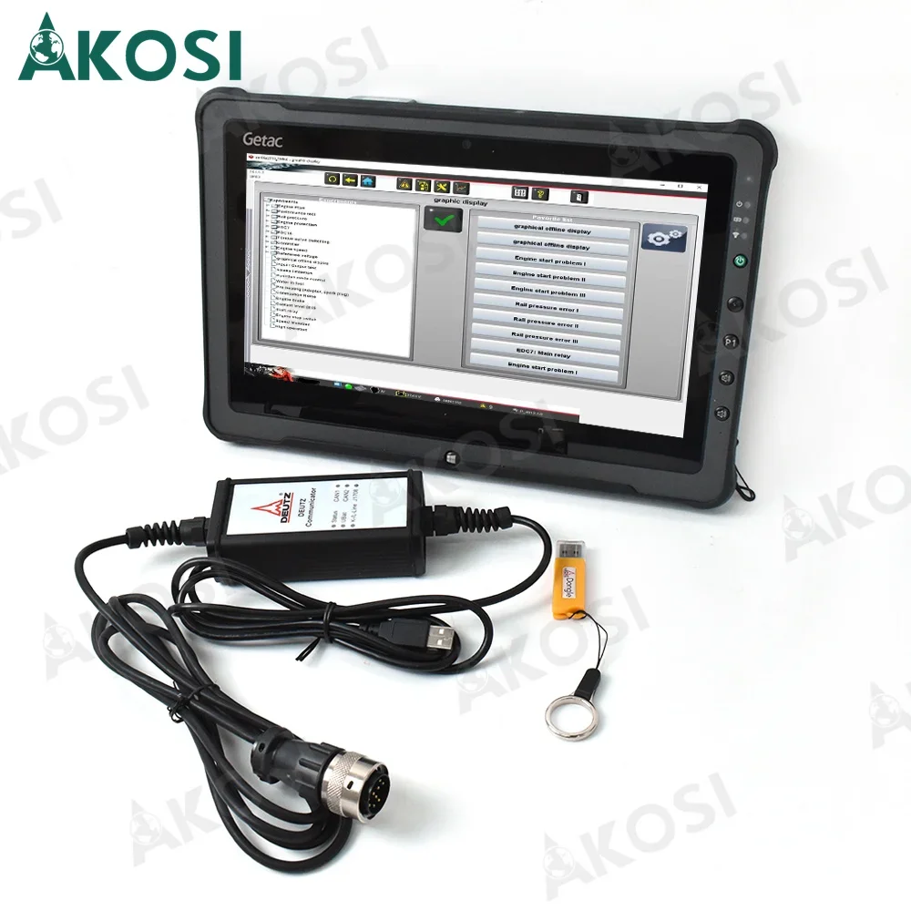 F110 tablet+For Deutz Decom Auto Detector Serdia 2010 for Truck Controllers EMR 2/3/4 Diagnostic & Programming Tool