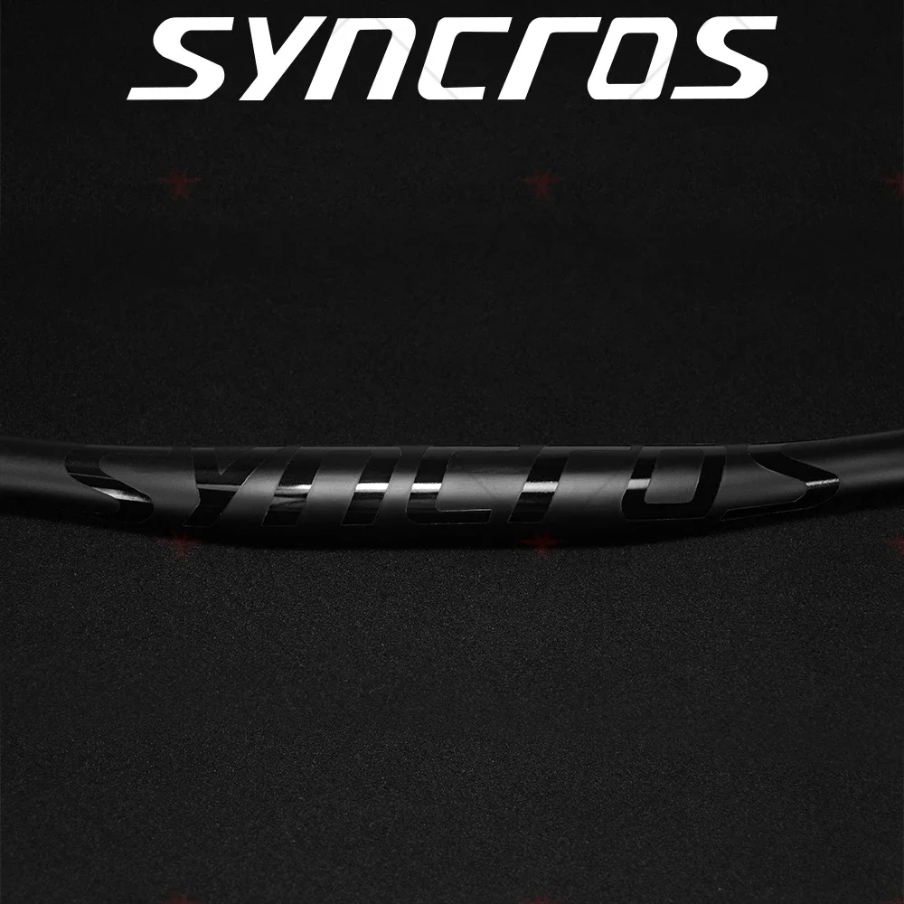 مقود الدراجة الجبلية من ألياف الكربون بالكامل من Syncros، مسطح/ارتفاع 9 درجة، 700/720/740 مم مخصص غير لامع، أجزاء الدراجة الجبلية
