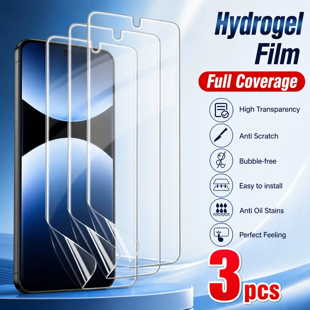 3PCS Hydrogel Film For Samsung Galaxy A05 A06 A07 A15 A16 A17 Soft Screen Protector For Samsung Galaxy A23 A24 4G A25 A26 A27 HD