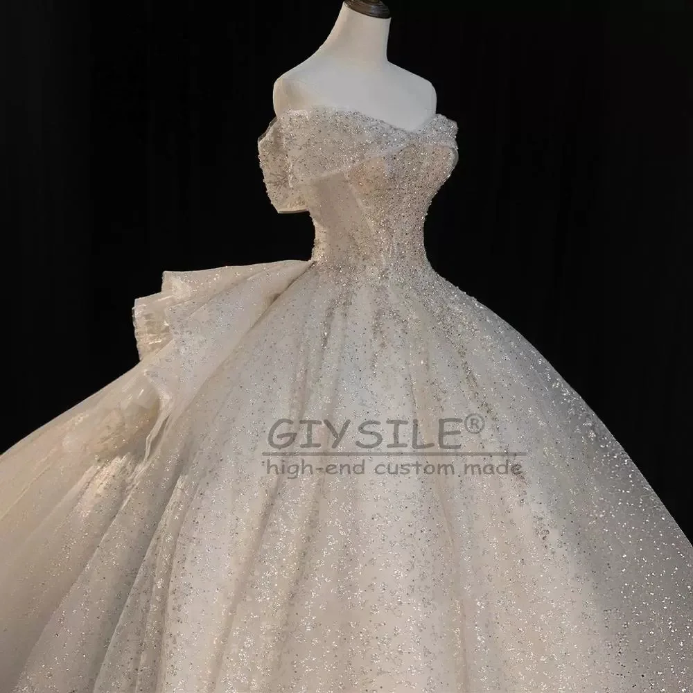 GIYSILE Customized Off Shoulder Bride's Main Wedding Dresses French High-end Princess Dress Ball Gowns Vestidos De Novia Boda