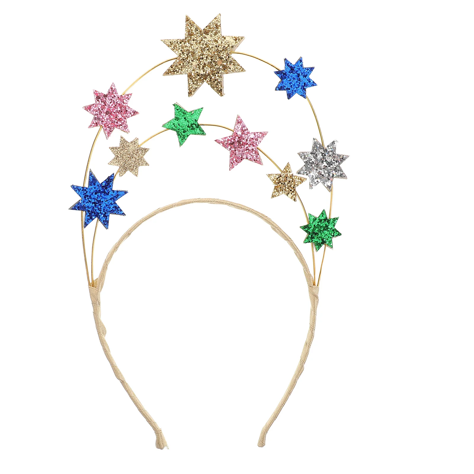 

Party Headband Glitter Birthday Headbands for Women Flash Costume Non-woven Star Miss