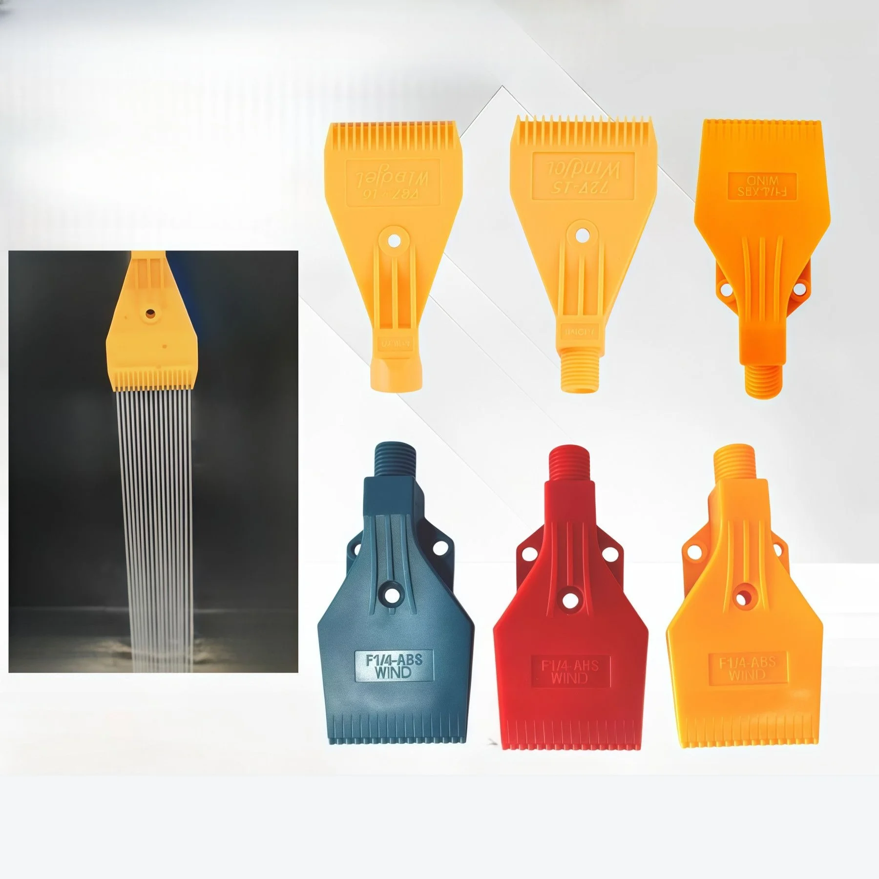 1/4" ABS Air Spray Nozzle Flat Fan Drying Blower Wind Compressed Jet Nozzle Air Knife Nozzle For Gardening Cleaning