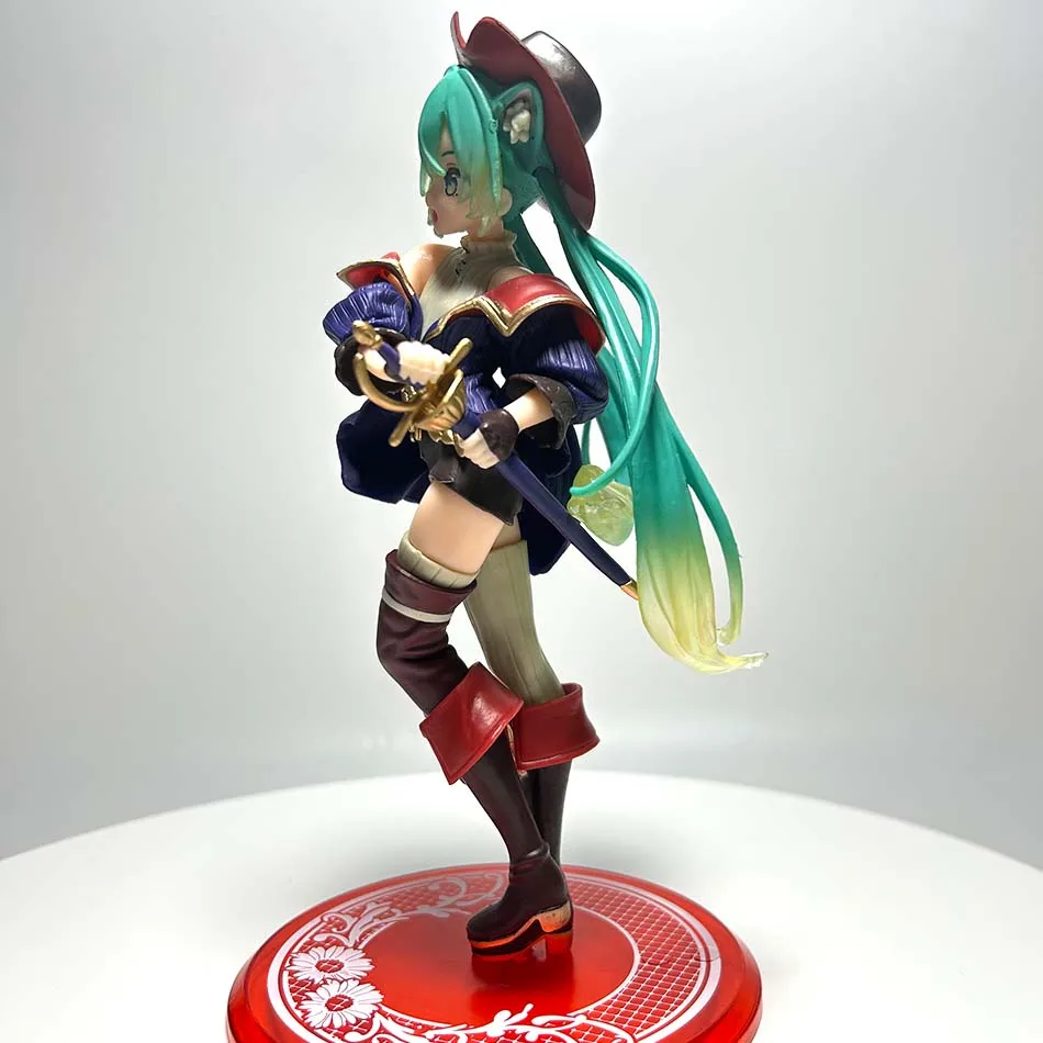 Nowa figurka anime Hatsune Miku, różowa sakura, pozycja siedząca, model figurki akcji z PVC, zabawka, dekoracja, kolekcjonerski prezent.