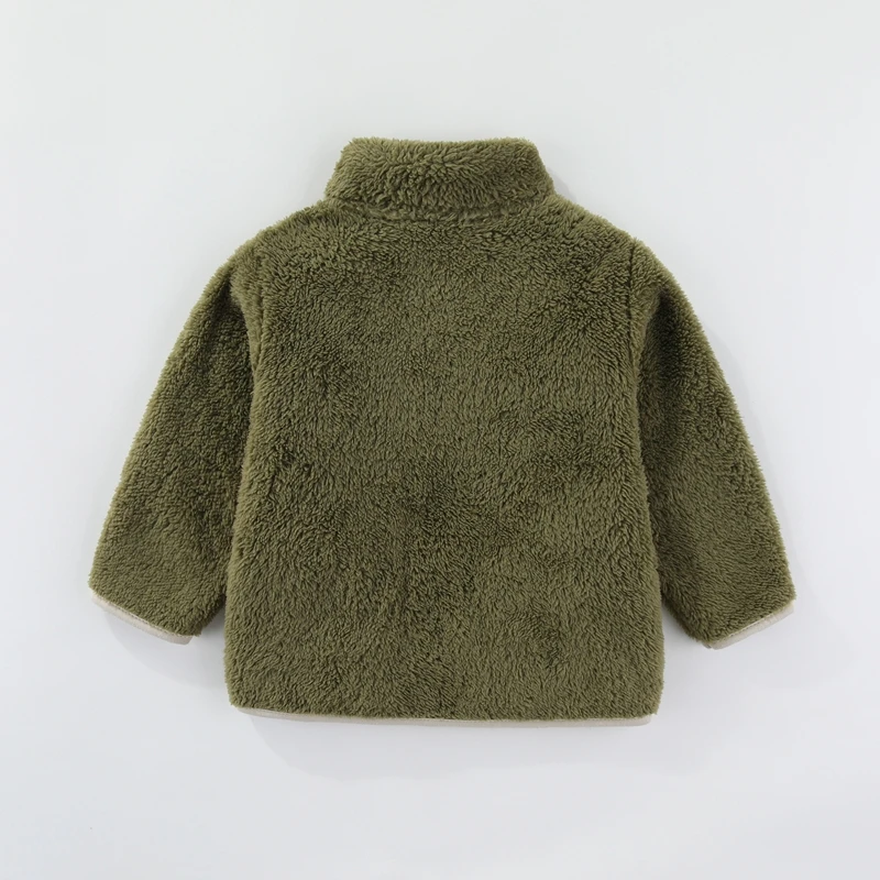 Children Flannel Jacket New Autumn and Winter Soft Baby Clothes Stand Collar Kids Outerwear Warm Boys Coat 1-4 Years