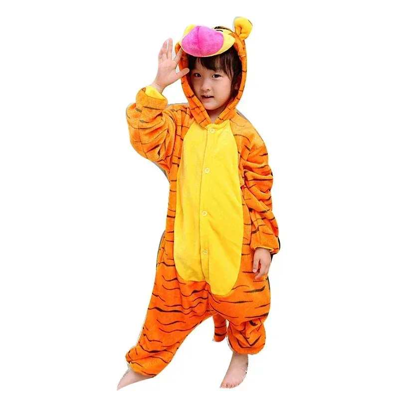 

3D Tigger Kigurumi Pajamas Onesies Kids Boy Girls Cartoon Animals Tiger Cosplay Party Costume Birthday Pajamas Gifto ^ o8