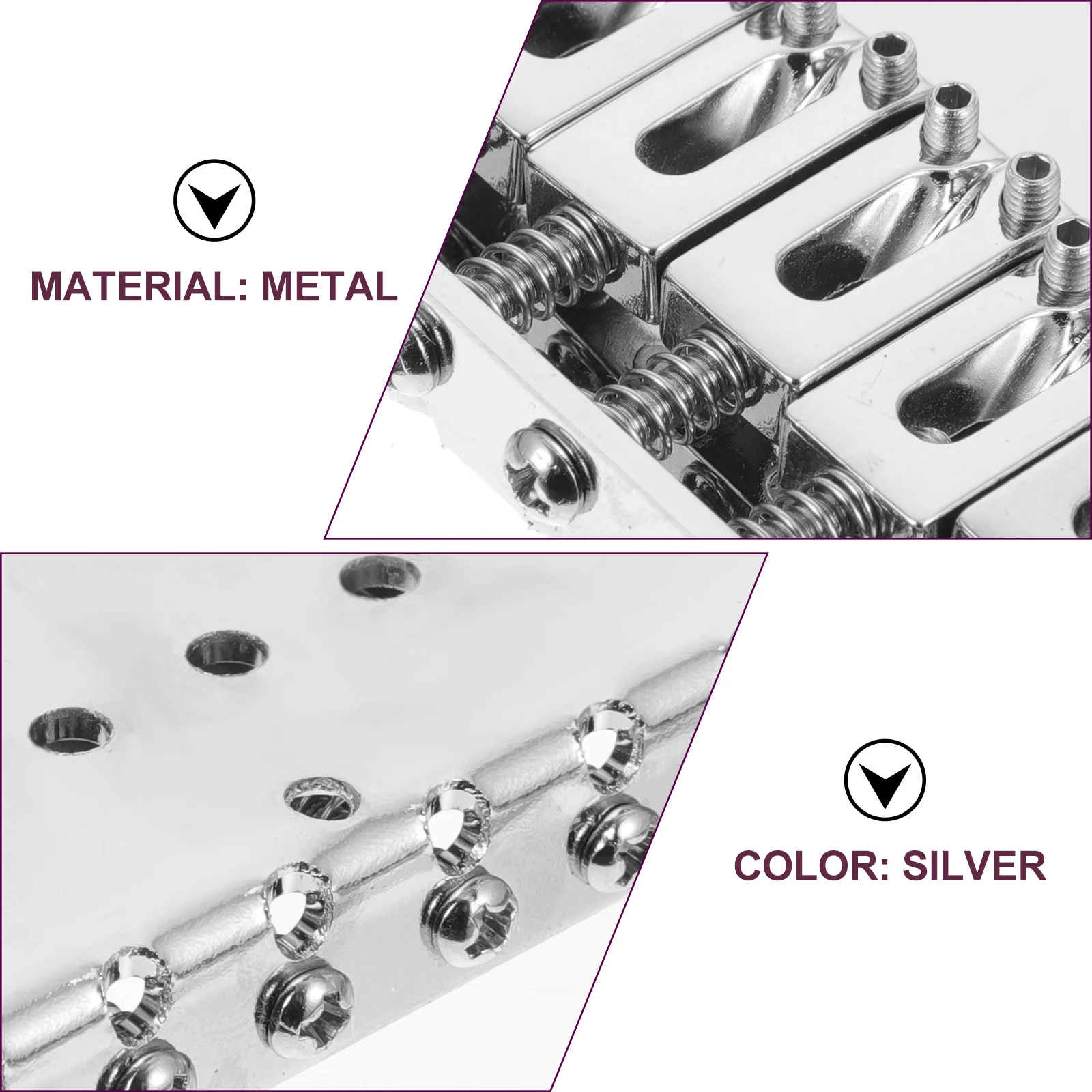 

6 String Electric Guitar Bridge Double Humbucker Tl Style Tailpiece Silver Guitar Accessories Replacement Double Pickup Bridge