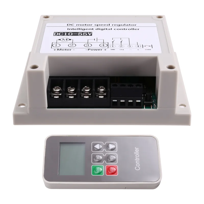 Módulo de controle remoto de exibição de corrente de tensão para controlador de velocidade de motor escovado DC 10-55V 30A para DIY