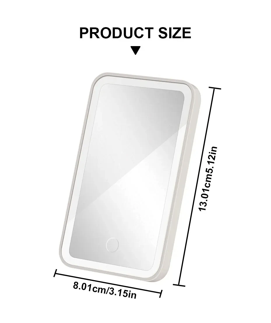 Car Interior Mirrors Sun Visor Plate LED Makeup Mirror for Girls Women Rechargeable Fill Light Universal Vanity Mirror