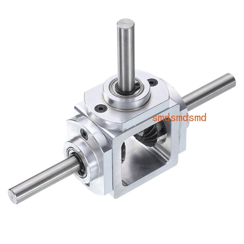 Gear-Box 90 Degree Right Angle Bevel- 1:1 Reversing Double Output Shaft 1 Module 20 Teeth Bevel Gear