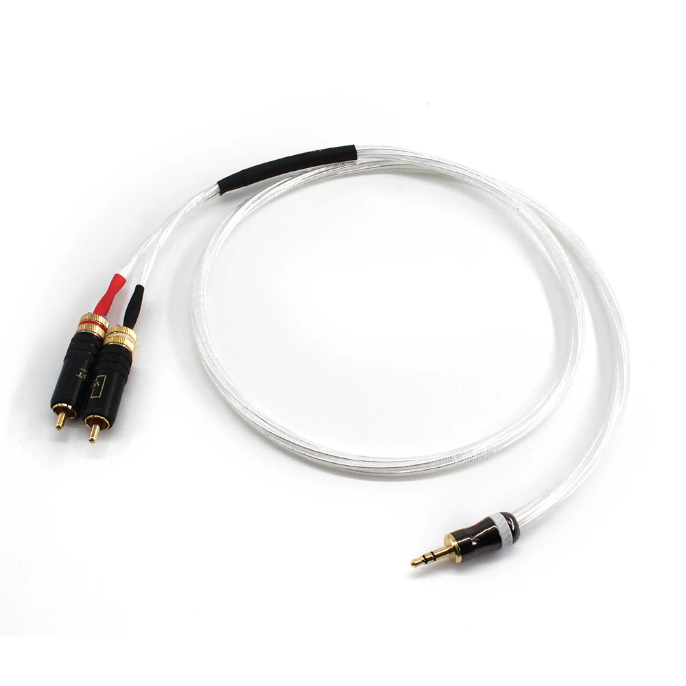 Nordost Odin silver aux 3.5mm wtyczka zestawu słuchawkowego do gniazda 2rca linia sygnału komputera i przewód połączeniowy audio pleciona ręcznie