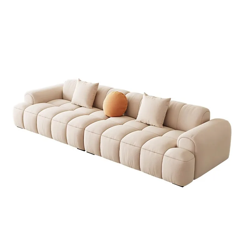 

Cream style fabric sofa modern simple medium and small apartment in the living room