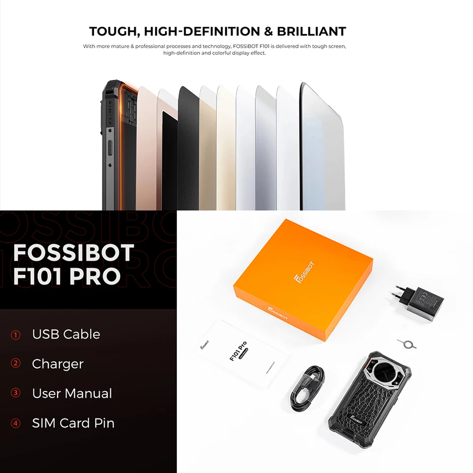 頑丈なスマートフォン,nfcセル,赤外線暗視カメラ,Android FOSSiBOT