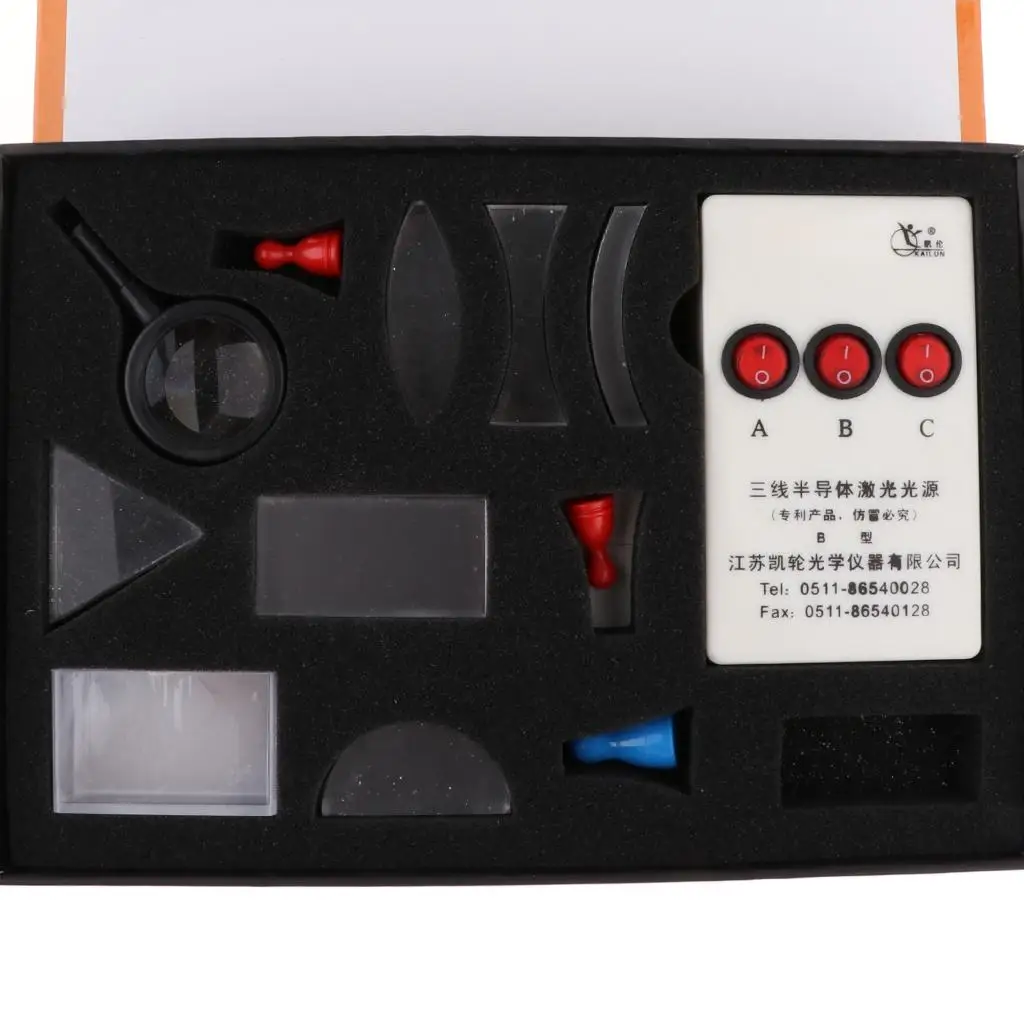 Concave Optical Concave Kit with Set of Instruments for Physical Experiments
