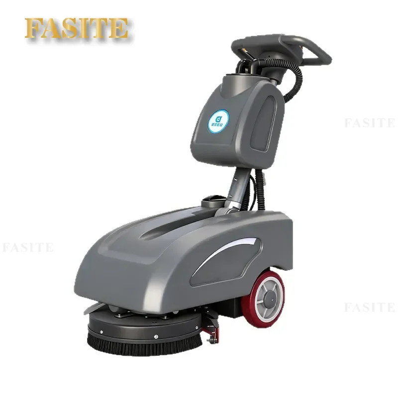 For Commercial Industrial Use Hand Push Floor Scrubber Electric Wireless Folding Cleaning Machine