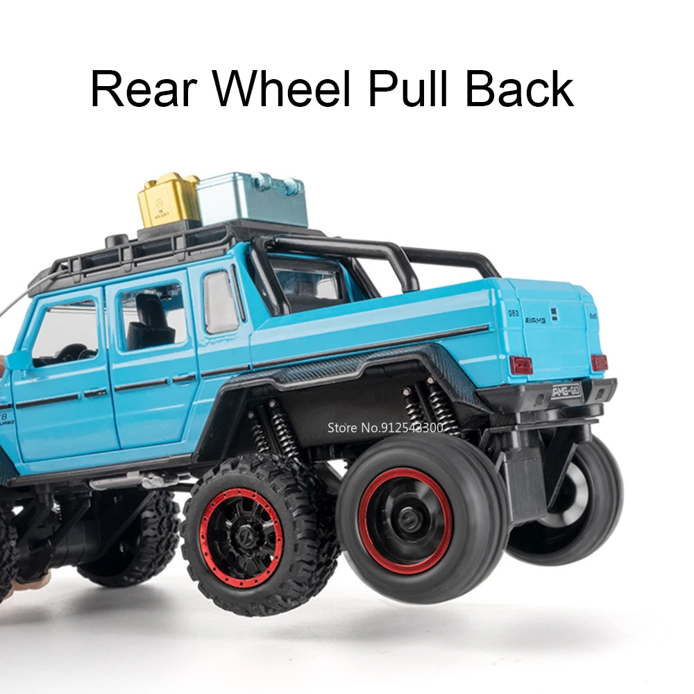 1:24 G63 6X6 سيارة NOMADISM لعبة موديل الأبواب مفتوحة سبيكة دييكاست التراجع ضوء الصوت نماذج محاكاة ألعاب السيارات هدايا الأطفال