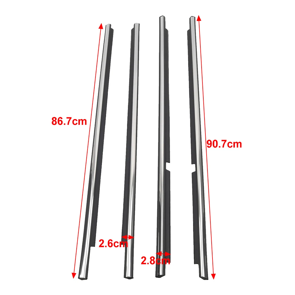 4-teilige Fensterdichtung, Autotürdichtungsstreifen, Außendichtung für Toyota Land Cruiser 100 Serie, für Lexus LX470 1998-2007