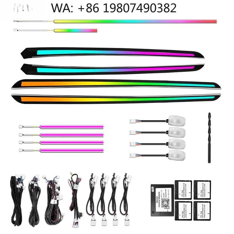 W221 Old Model Dynamic LED Light Strip, 64 Color Interior Ambient Lamp Fit 2005-2013 Luxury Sedan Car Atmosphere Upgrade Kits