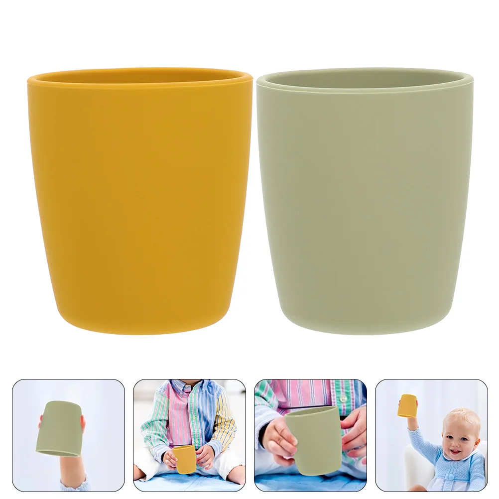 

2pcs Silicone Baby Food Infant Training Drinking High-Temperature Resistance Durable Waterproof Premium Silicone Material