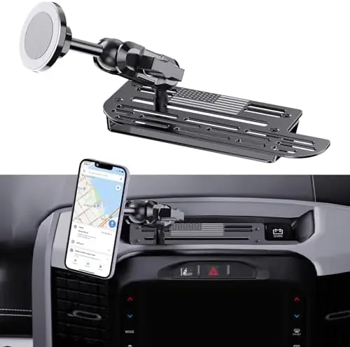 

Магнитное крепление для телефона из нержавеющей стали для Ram 1500/2500/3500/ - Дизайн с флагом, на зажиме и магните, OEM-совместимость