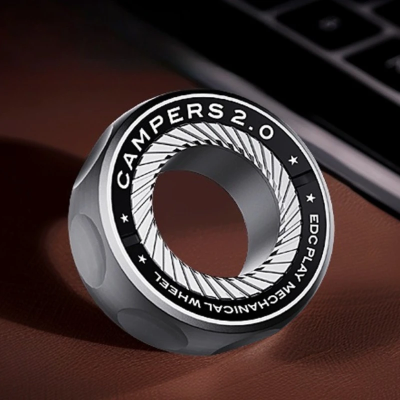 Anneau de paragraphe mécanique en métal en acier inoxydable, carte à poussée magnétique, curseur, rouleau Fidget Spinner, volant d'inertie EDC, jouet anti-Stress